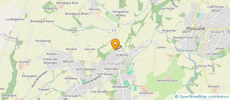 localisation de l'entreprise SCI LA FREGATE  LOCMARIA-PLOUZANE