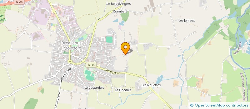 localisation de l'entreprise SCI LA FRISOTTANTE  BREAL-SOUS-MONTFORT