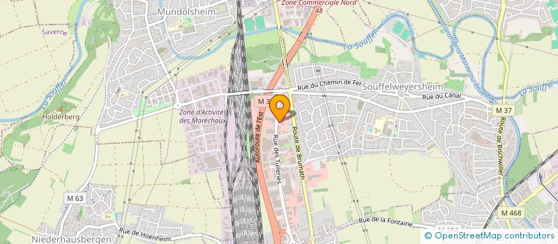 localisation de l'entreprise SCI LA FUNKY FAMILY  SOUFFELWEYERSHEIM