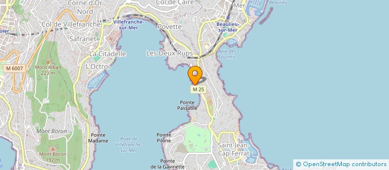 localisation de l'entreprise SCI LA GABBIA à SAINT-JEAN-CAP-FERRAT