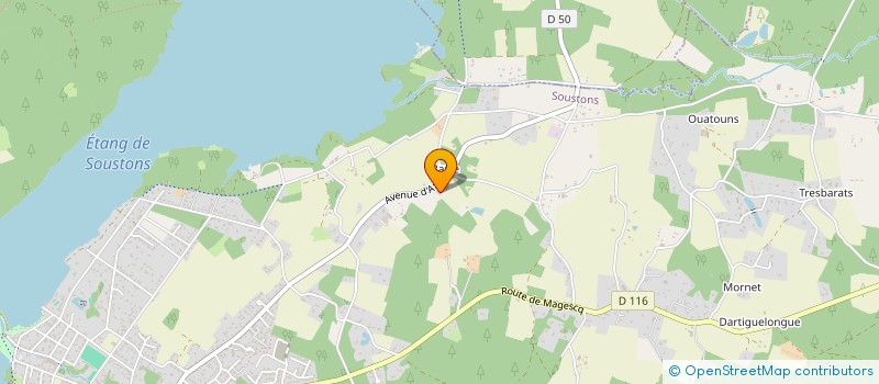 localisation de l'entreprise SCI LA GALUPE  SOUSTONS