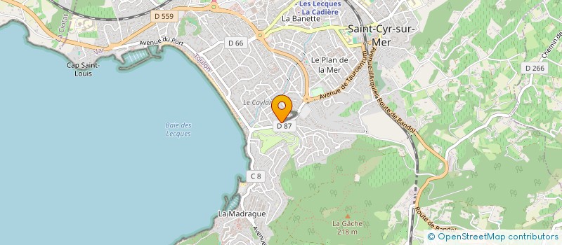 localisation de l'entreprise SCI LA GANICE à SAINT-CYR-SUR-MER