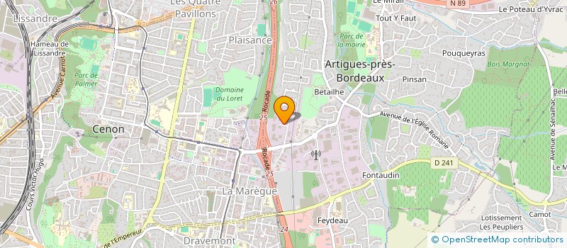 localisation de l'entreprise SCI LA GARENNE  ARTIGUES-PRES-BORDEAUX