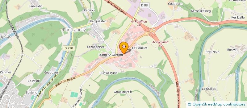 localisation de l'entreprise SCI LA GARENNE  CHATEAULIN