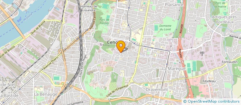 localisation de l'entreprise SCI LA GARENNE  CENON