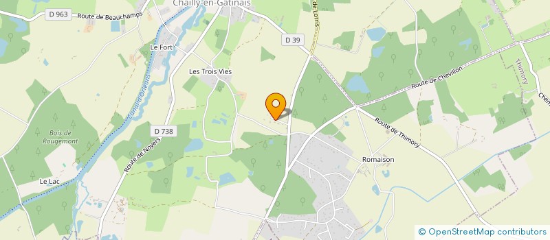 localisation de l'entreprise SCI LA GARENNE  CHAILLY-EN-GATINAIS