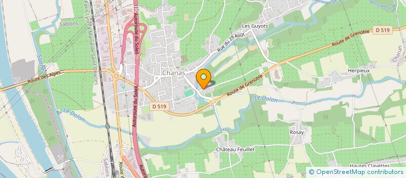 localisation de l'entreprise SCI LA GARENNE  CHANAS