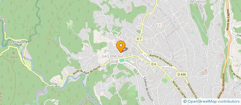 localisation de l'entreprise SCI LA GARRIGUE  LA COLLE-SUR-LOUP