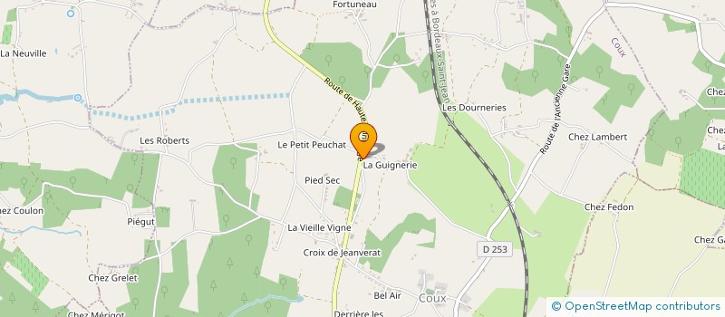 localisation de l'entreprise SCI LA GATINE  COUX