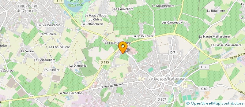 localisation de l'entreprise SCI LA GAUDINE  LE LOROUX-BOTTEREAU