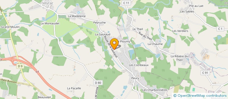 localisation de l'entreprise SCI LA GAUTAUD  VEYRAC