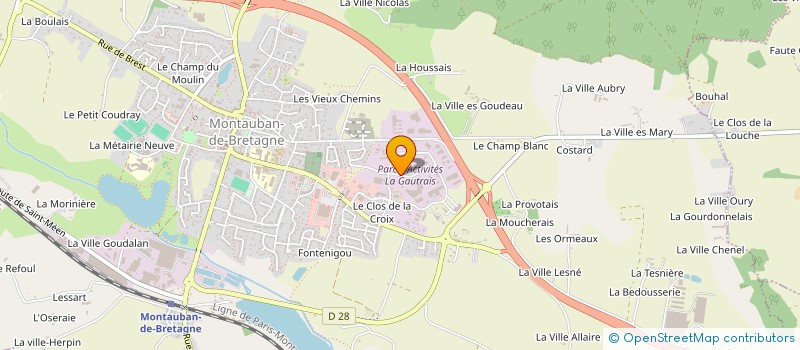 localisation de l'entreprise SCI LA GAUTRAIS  MONTAUBAN-DE-BRETAGNE
