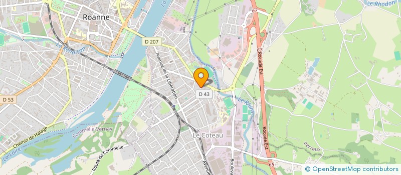 localisation de l'entreprise SCI LA GAYANNE  LE COTEAU