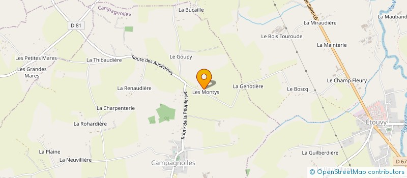 localisation de l'entreprise SCI LA GENOTIERE  CAMPAGNOLLES