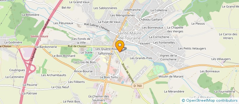 localisation de l'entreprise SCI LA GENTIANE  SAINTE-MAURE-DE-TOURAINE