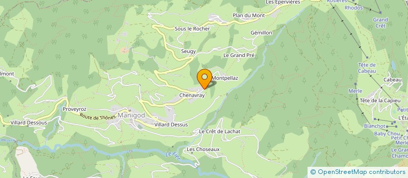 localisation de l'entreprise SCI LA GILBERTE DE LA VELLE  MANIGOD