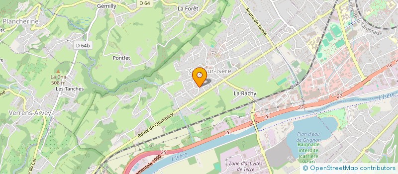 localisation de l'entreprise SCI LA GILLIERE  GILLY-SUR-ISERE