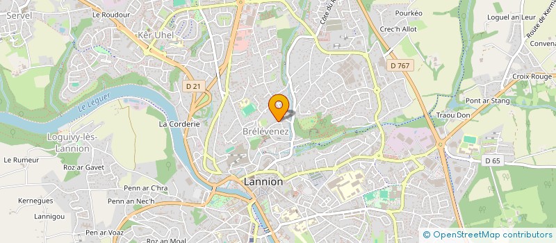 localisation de l'entreprise SCI LA GLACIERE  LANNION