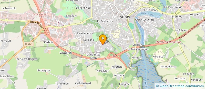 localisation de l'entreprise SCI LA GOELETTE à AURAY
