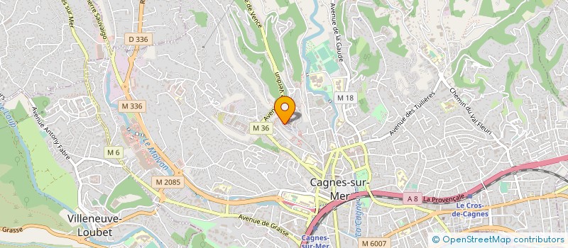 localisation de l'entreprise SCI LA GOULETTE à CAGNES-SUR-MER