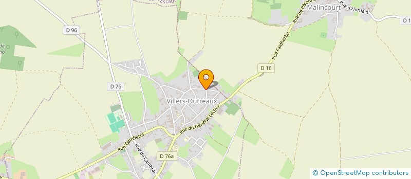 localisation de l'entreprise SCI LA GOURDINE  VILLERS-OUTREAUX