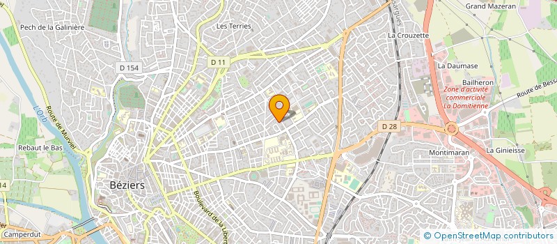 localisation de l'entreprise SCI LA GOURONNE  BEZIERS