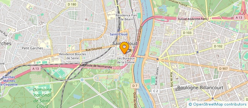 localisation de l'entreprise SCI LA GRANDE GERBE à SAINT-CLOUD