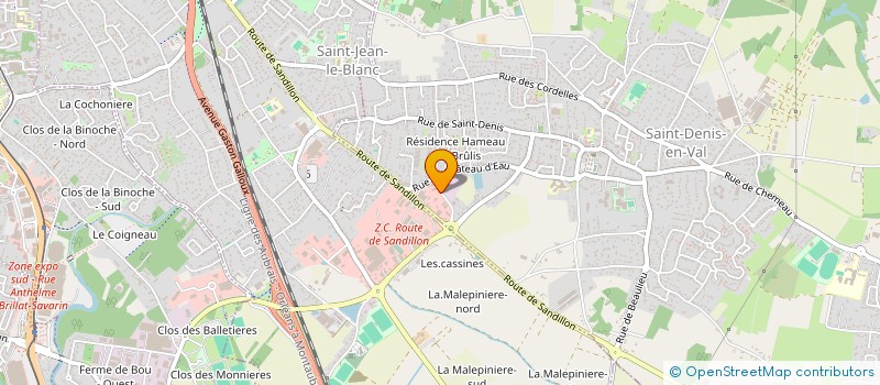 localisation de l'entreprise SCI LA GRANGE à SAINT-DENIS-EN-VAL