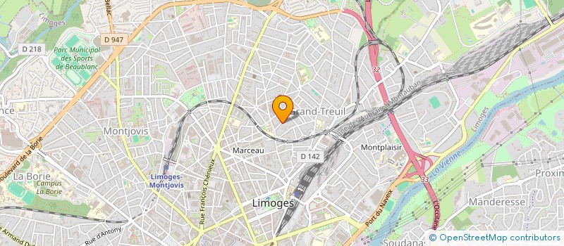 localisation de l'entreprise SCI LA GRANGE à LIMOGES