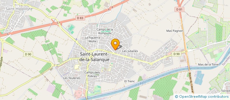 localisation de l'entreprise SCI LA GRANGE A MERLOT  SAINT-LAURENT-DE-LA-SALANQUE