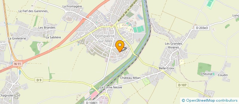 localisation de l'entreprise SCI LA GRANGE AUX MOINES  DOMPIERRE-SUR-MER