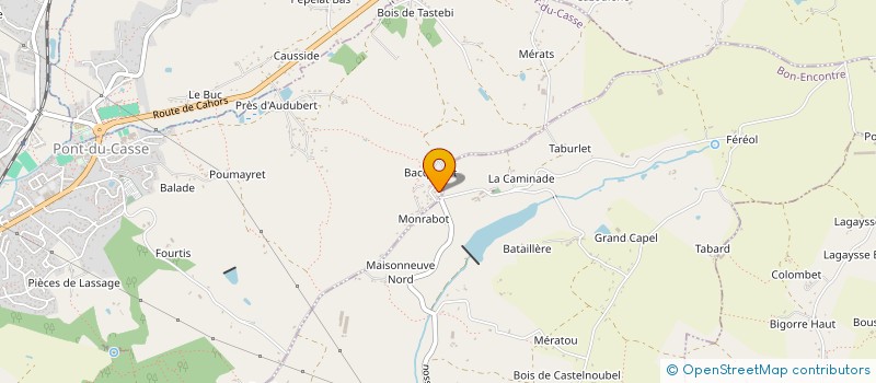 localisation de l'entreprise SCI LA GRANGE DE BACQUEROT  PONT-DU-CASSE