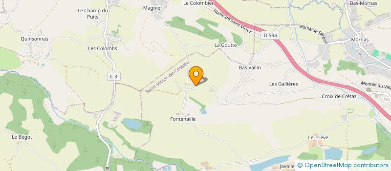 localisation de l'entreprise SCI LA GRANGE DU HAUT VALLIN  SAINT-VICTOR-DE-CESSIEU