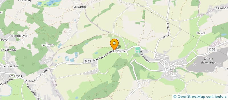 localisation de l'entreprise SCI LA GRANGE DU REVOLLET  ARTAS