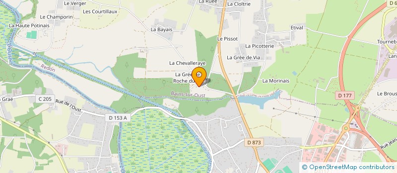 localisation de l'entreprise SCI LA GREE DE LA ROCHE DU THEIL  BAINS-SUR-OUST