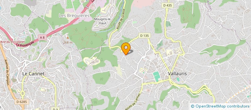 localisation de l'entreprise SCI LA GREGORYANE à VALLAURIS