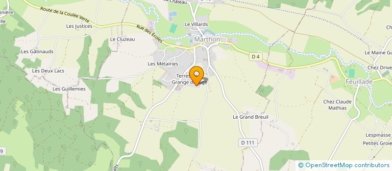 localisation de l'entreprise SCI LA GRELIERE  MARTHON