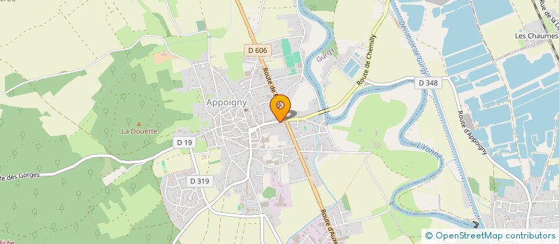 localisation de l'entreprise SCI LA GRENOUILLE JAUNE  APPOIGNY