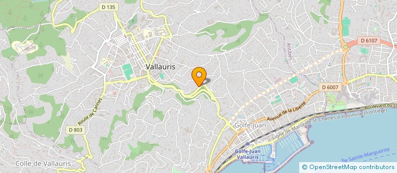 localisation de l'entreprise SCI LA GRENOUILLERE à VALLAURIS