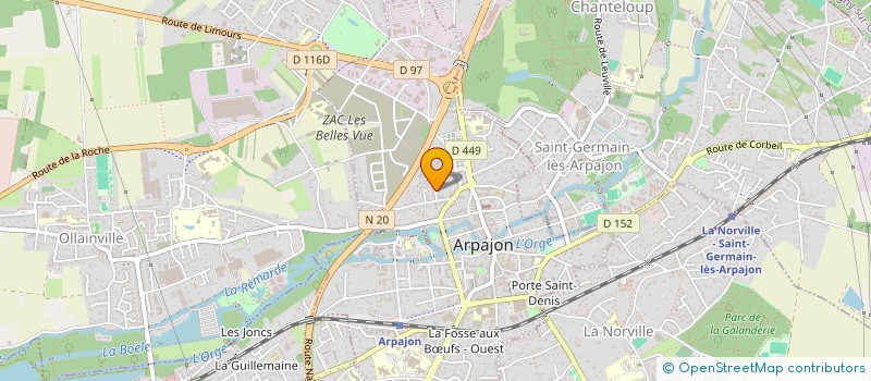 localisation de l'entreprise SCI LA GRENOUILLERE  ARPAJON