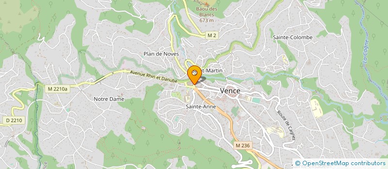 localisation de l'entreprise SCI LA GRIVOLLE  VENCE