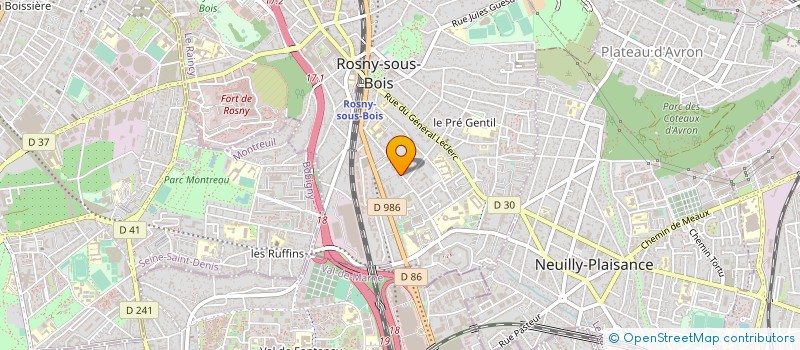 localisation de l'entreprise SCI LA GROSSE PIERRE IMMOBILIER à ROSNY-SOUS-BOIS