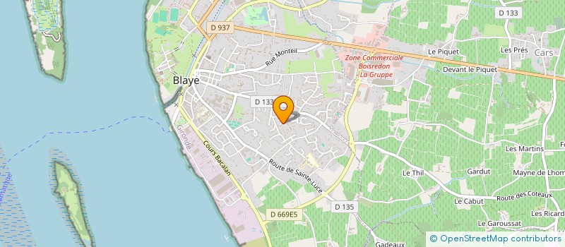 localisation de l'entreprise SCI LA GRUPPE à BLAYE