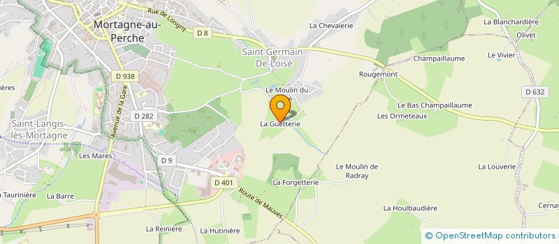 localisation de l'entreprise SCI LA GUETTERIE à MORTAGNE-AU-PERCHE