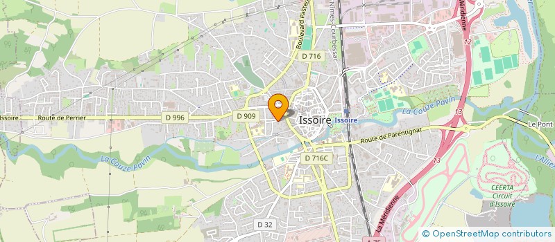 localisation de l'entreprise SCI LA HALLE  ISSOIRE