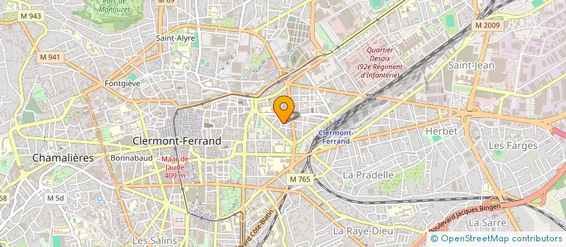 localisation de l'entreprise SCI LA HALLE  CLERMONT-FERRAND