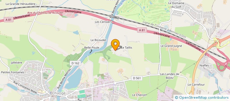 localisation de l'entreprise SCI LA HARPE ROSE  CHANGE