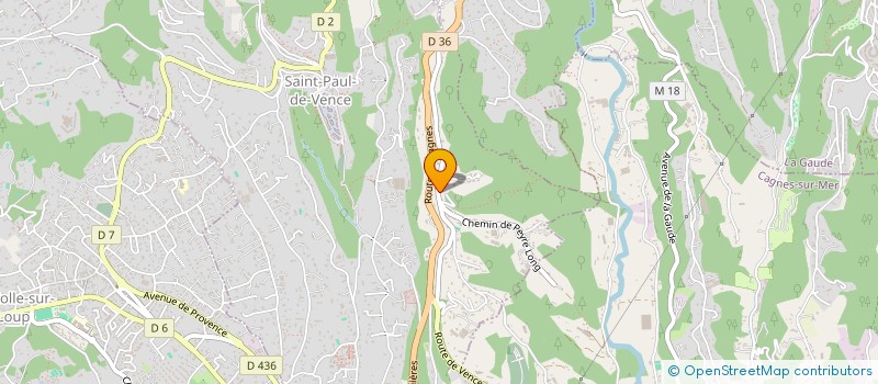 localisation de l'entreprise SCI LA HAUTE BASTIDE à SAINT-PAUL-DE-VENCE