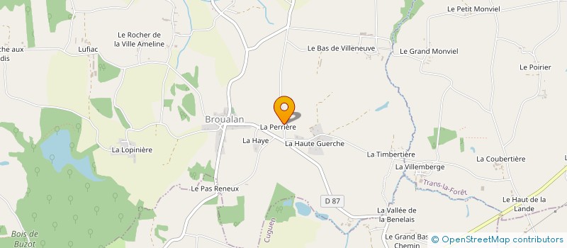 localisation de l'entreprise SCI LA HERTAUDIERE  BAGUER-MORVAN