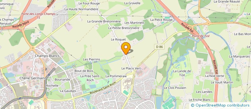 localisation de l'entreprise SCI LA HIRELLERIE  BRUZ